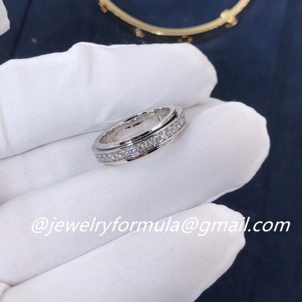 Customized Jewelry: Piaget Possession Wedding Rings in 18k White Gold