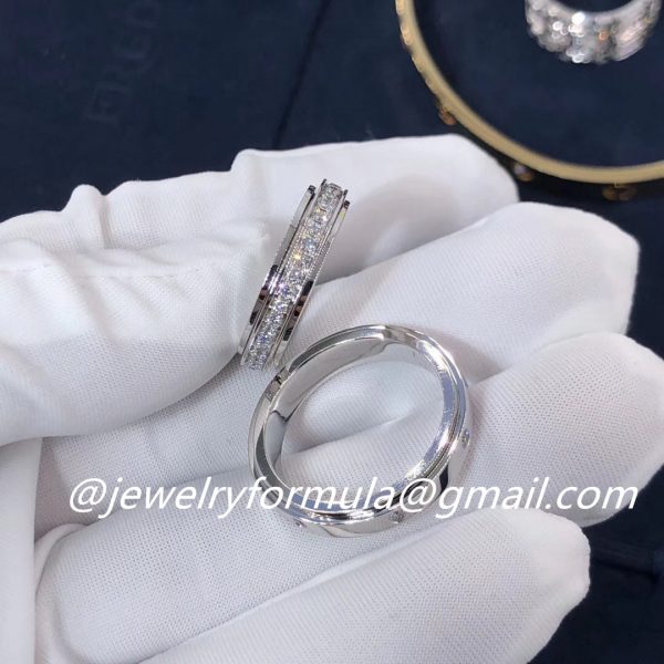 Customized Jewelry: Piaget Possession Wedding Rings in 18k White Gold