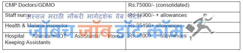 Central Railway Bharti 2020-Medical Staff Pay scale