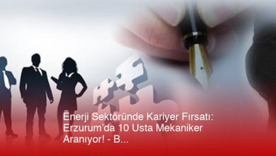 Erzurum 10 Usta Mekaniker Alımı! Belediye İş Ilanları