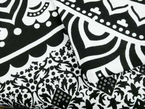 Wandtuch Ombre Mandala schwarz grau - Details