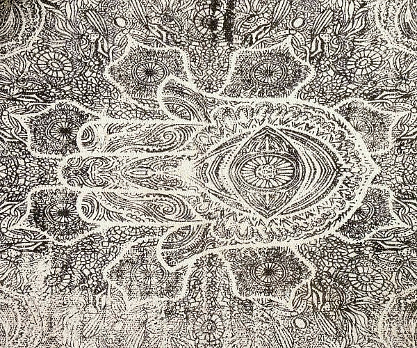 Goa Teppich mit Fatimas Hand, ca. 60x100 cm