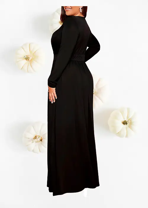Vestido Elegante Negro Gala Plus Size