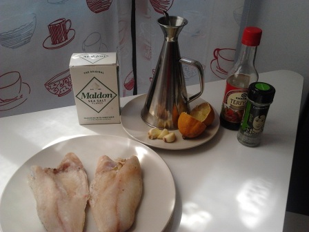 Ingredientes para el Sashimi de Lubina