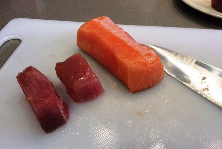sashimi de atún rojo