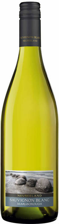 Botella de vino blanco Sauvignon blanc de Marlborough