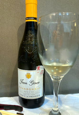 Copa del vino blanco Jean Giner Chardonnay - La mesa del Conde