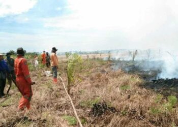 Pemadaman kebakaran lahan di Riau. (Foto: Pemprov Riau/ riau.go.id)