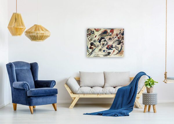 Photo of first abstract kandinsky in modern living room