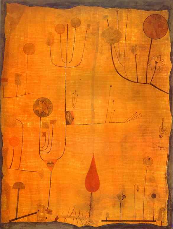 Paul Klee Fruits on Red