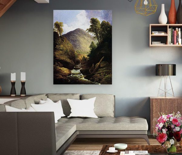 Photo of At the Waterfall Painting in beautiful living room