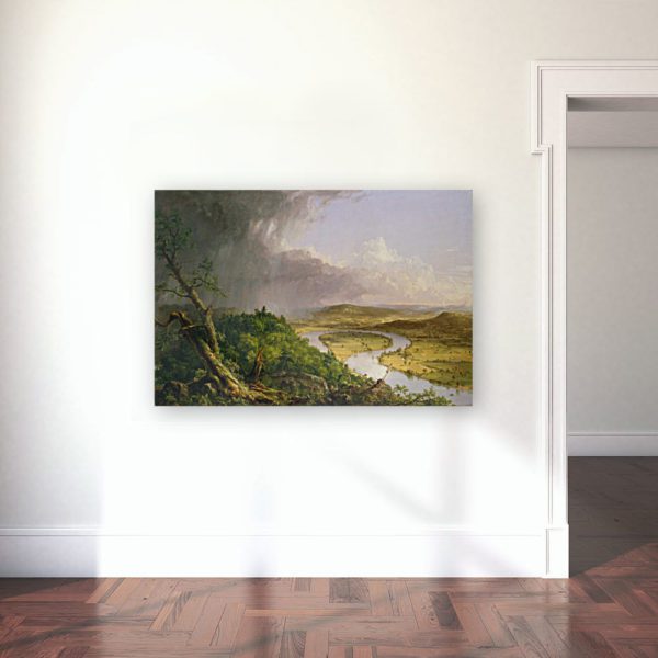 Photo of river painting in gallery