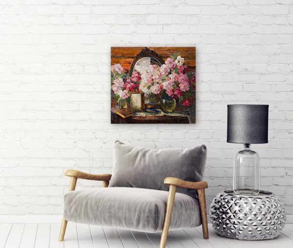 Photo of Painting Of Peonies Flowers on Wall