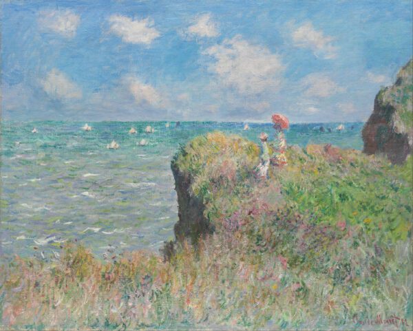 Photo of The Cliff Walk Pourville Photo Print Canvas Wallart Painting Claude Monet