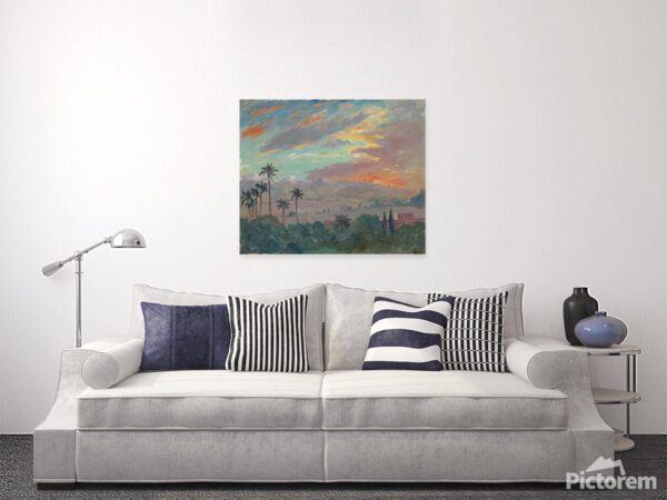 Photo of Beautiful couch with sunset portrait