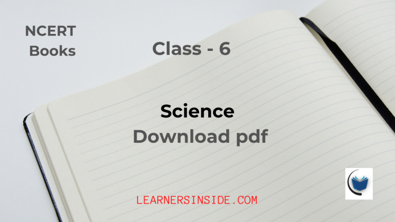 NCERT Book for Class 6 Science Download pdf
