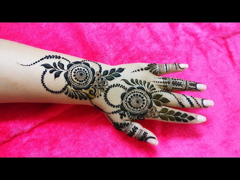 Arabic Mehndi Designs for Right Hand (Front and Back