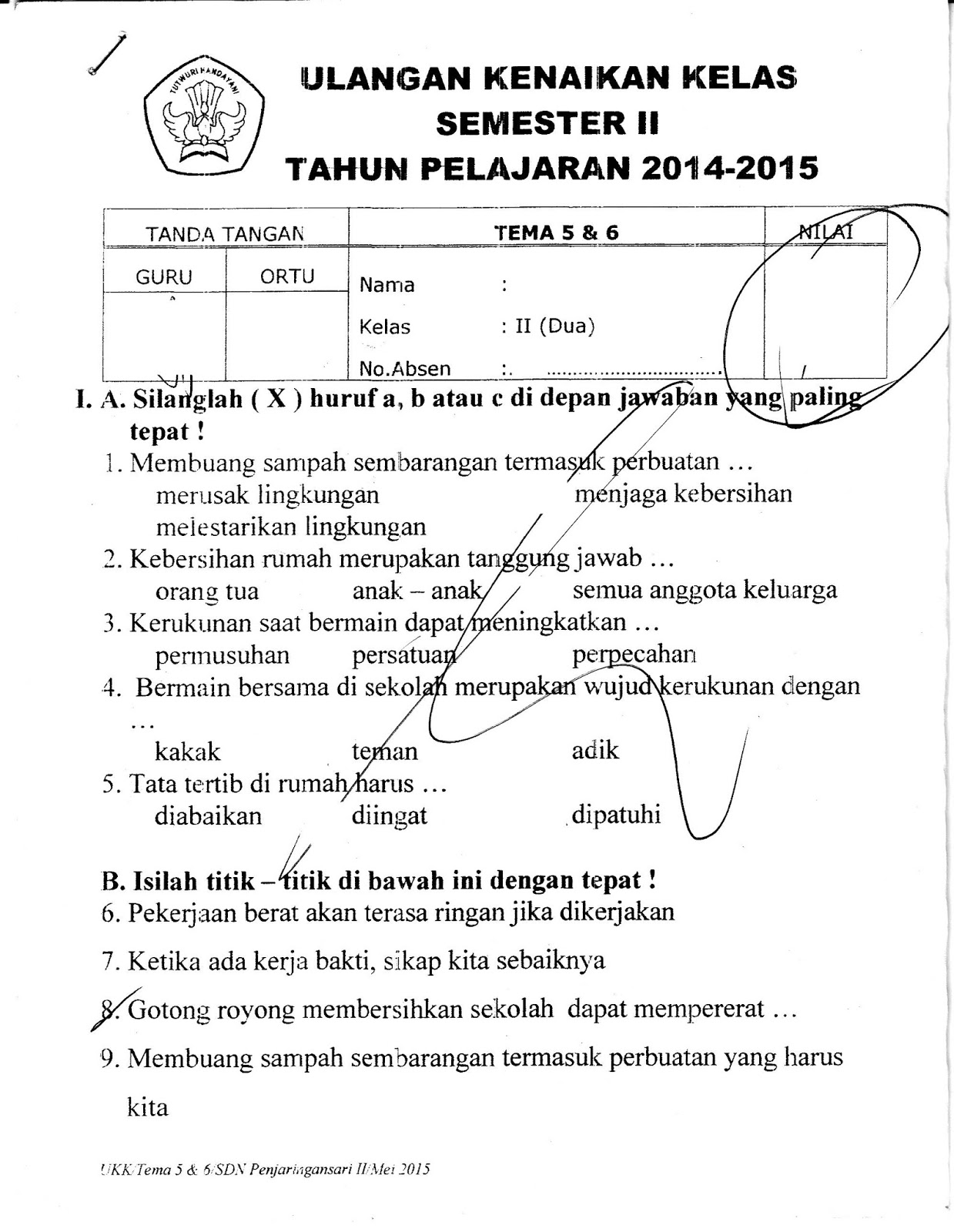 Soal Soal Bahasa Indonesia Kelas 8 Semester 2 K13 Depdiknas - Juru Belajar