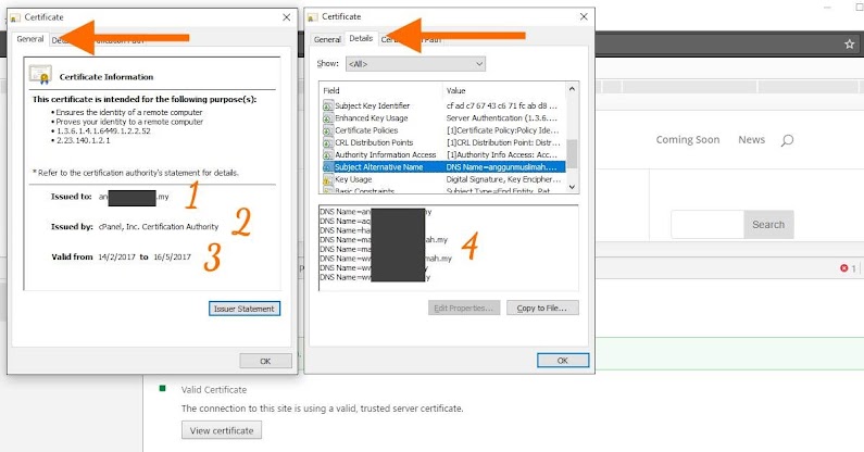 Chrome Inspect Security View Certifiate