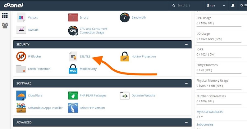 SSL Percuma Untuk Website WordPress cPanel Security SSL/TLS