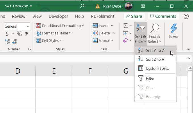 Comment Alphabetiser Dans Excel
