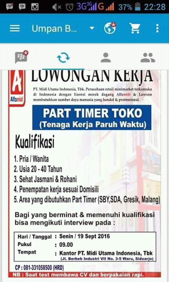 Lowongan Kerja Sidoarjo Facebook