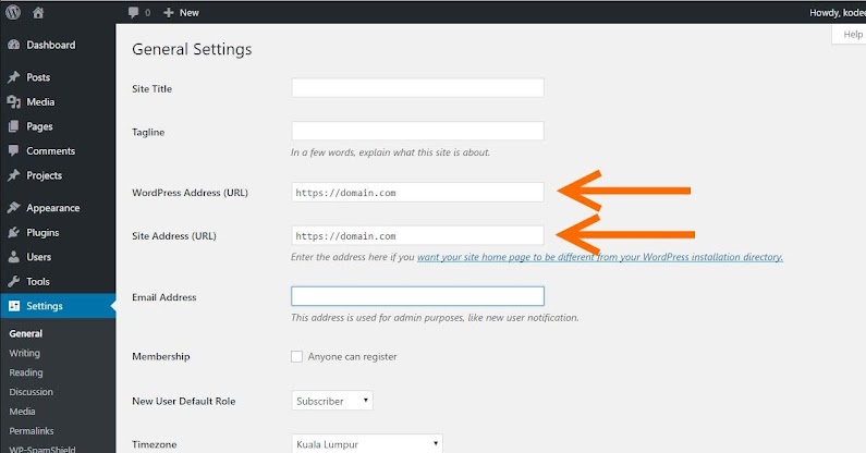 Setting WordPress ke HTTPS
