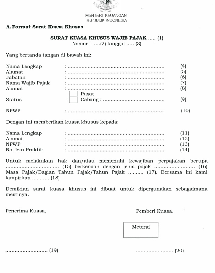 Surat Kuasa Wajib Pajak - Homecare24