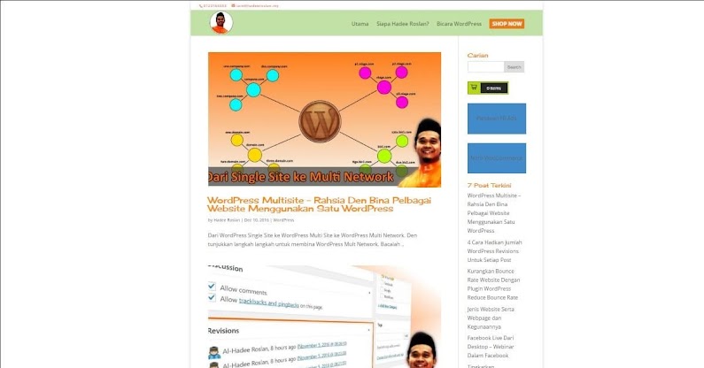 Hasil WP Search Selepas Penambahan Kod