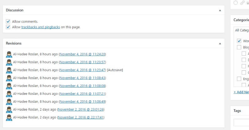 WordPress Post Revisions Tanpa Had