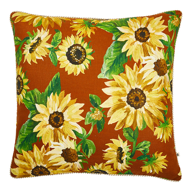 Sunflower Nutmeg 60cm Cushion Front