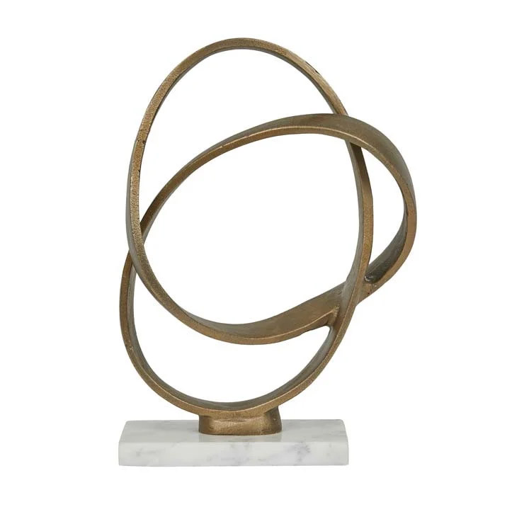 Harira Loop Sculpture Gold Front
