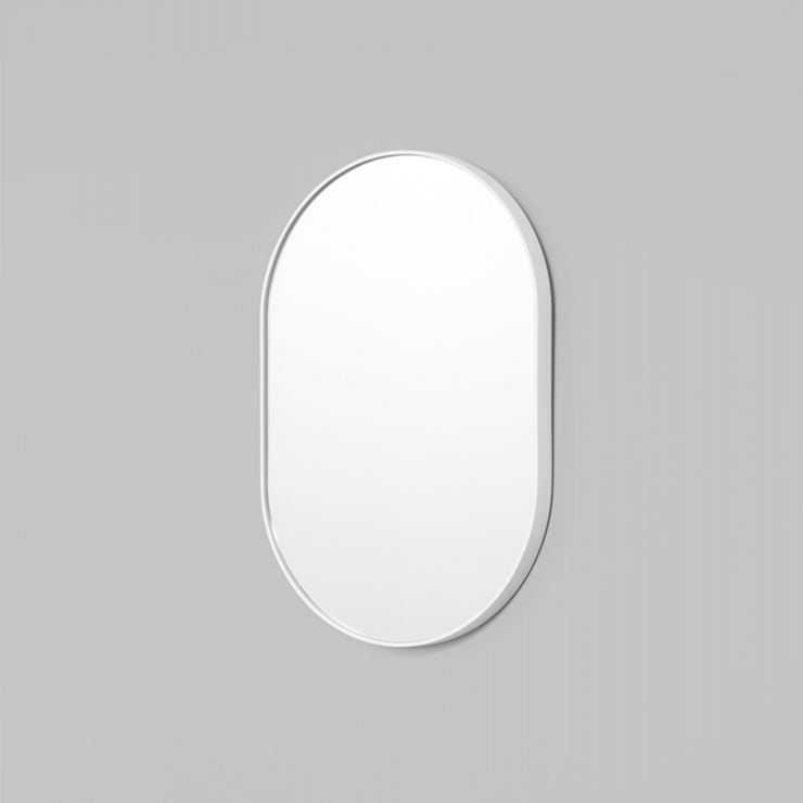 Bjorn Oval Mirror Bright White
