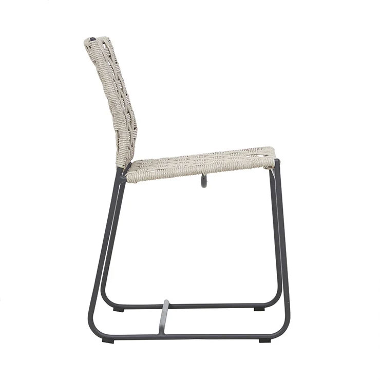 Marina Square Dining Chair Shell Graphite Side