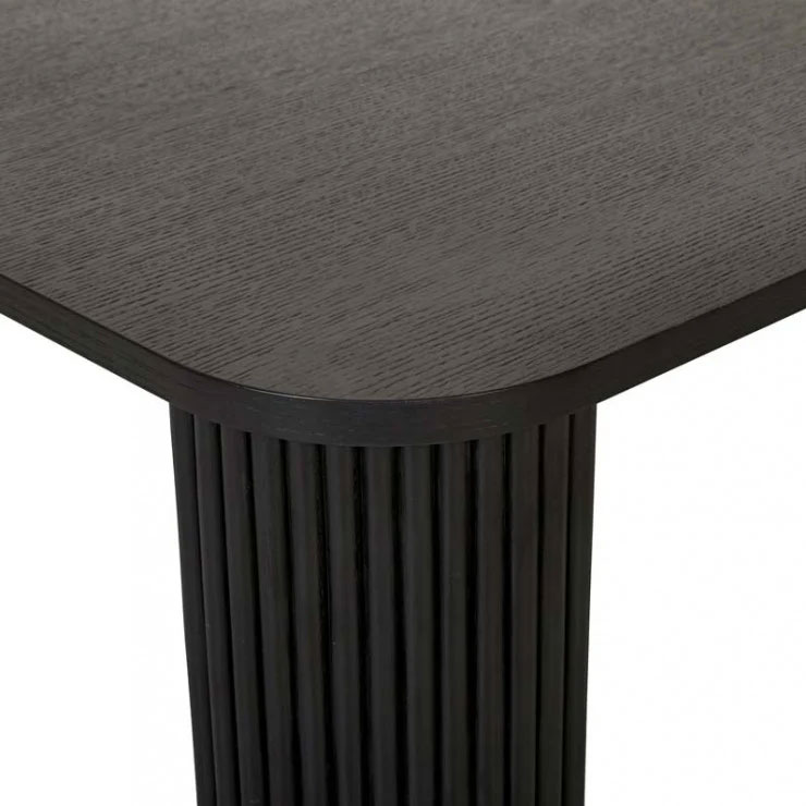 Benjamin Ripple Square Coffee Table Black Top Angle