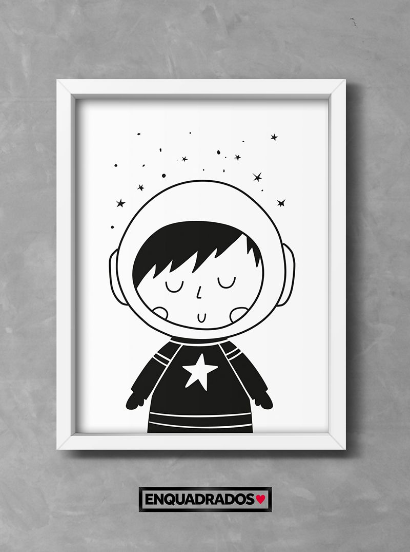 Quadro Infantil Astronauta decorativos