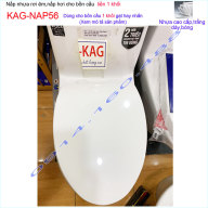 [HCM]Nắp đậy bồn cầu 1 khối rơi êm nắp cầu khối Kaiser KAG-NAP56, nắp đậy cầu liền khối mũi nhọn nắp êm nhựa dày trắng bóng thumbnail