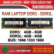 Ram Laptop DDR3 (PC3) 4Gb 8Gb Bus 1066 1333 1600 hàng tháo máy zin Bảo Hành 3 Năm thumbnail