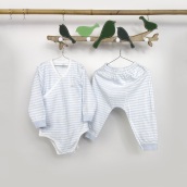 Set quần áo Bodysuit cài chéo giữ ấm ngực kèm quần rời Comfybaby CF1020-BODY 100% Cotton dày dặn cho bé từ 3 tháng đến 12 tháng