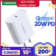 Cốc sạc Nhanh UGREEN 20W Power Delivery Fast Charger for iPhone 12 Pro max SAMSUNG Xiaomi Huawei VIVO OPPO thumbnail