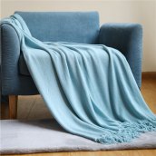 Solid Color Knitted Sofa Throw Blankets Skin-friendly Bedding Soft Blanket for Bed Cozy Shawl Blanket Office Lunch Break Siesta cover 127x152cm 130x220cm