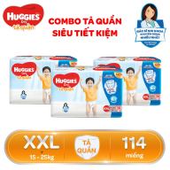 COMBO SIÊU TIẾT KIỆM Bộ 3 Gói Tã Bỉm quần HUGGIES Dry Big Jumbo XXL38 (Trên 14kg) - Gói 38 miếng thumbnail