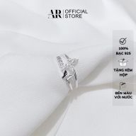 Nhẫn bạc nữ AURA, nhẫn hình bướm đính đá sang trọng-AURASILVER-N04 thumbnail