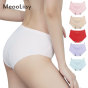 MeooLiisy Ladies Ice Silk Panties Seamless Briefs Breathable Mid Waist Sexy Women Underwear thumbnail