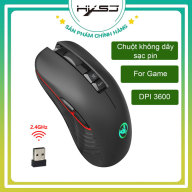 Chuột Chơi Game Không Dây Sạc ĐIện HXSJ T30 4800DPI Wireless 2.4GHz -Chuột không dây tặng kèm lót chuột hàng chính hãng thumbnail
