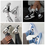 Giày thể thao Jordan Cao Cổ, giày sneaker jd1 high đen trắng, xanh dương các màu cao cấp thumbnail