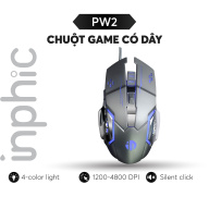 Chuột Chơi Game Inphic PW2 dây USB Với Đèn Nền RGB Tiện Dụng Chuột LED 4800 DPI Cho máy tính laptop Chính Hãng thumbnail