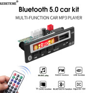 KEBETEME High Quality Multimedia Bluetooth 5.0 MP3 WAV WMA FLAC APE Decoder Board DC 12V Wireless MP3 Player Colorful LCD Screen Display Car Audio Kit With USB U Disk TF FM Radio Music Audio Module Receiver Equipped With Remote Controller thumbnail