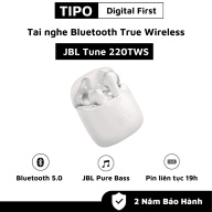 Tai nghe Bluetooth True Wireless JBL Tune 220 - Tai Nghe Nhét Tai Bluetooth Không Dây - Âm bass mạnh mẽ với công nghệ JBL Pure Bass Sound - Pin Trâu Tới 19h - Thiết Kế Bắt Mắt - Phù Hợp Với Mọi Người thumbnail