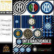 Sticker Bóng Đá CLB Inter Milan Dán Tem Xe, Dán Nón, Điện Thoại, Laptop - Logo Inter Chất Liệu Chống Thấm Nước, Bền Màu - Azdecal
